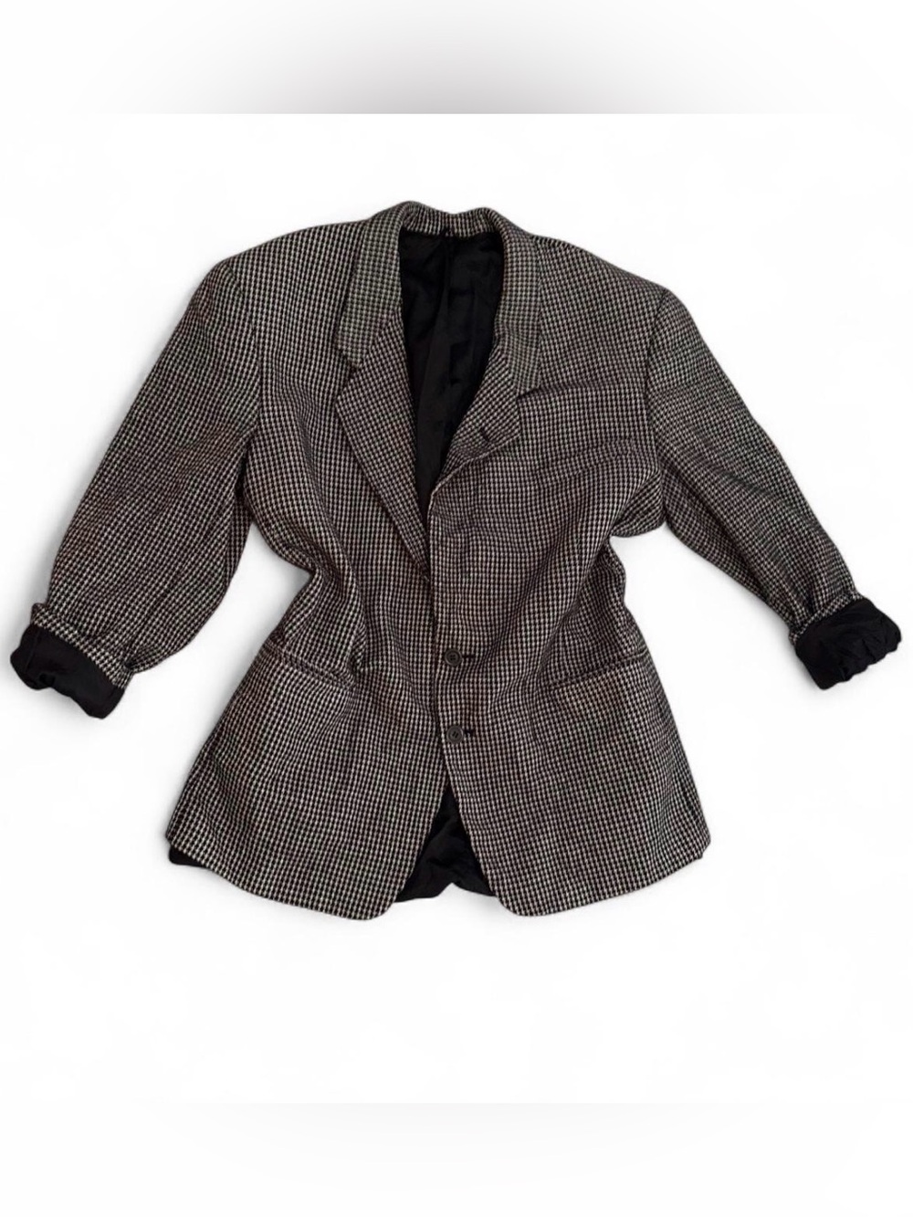 Classic True Vintage Houndstooth Blazer Men Dillards Risérva Luciano Franzoni